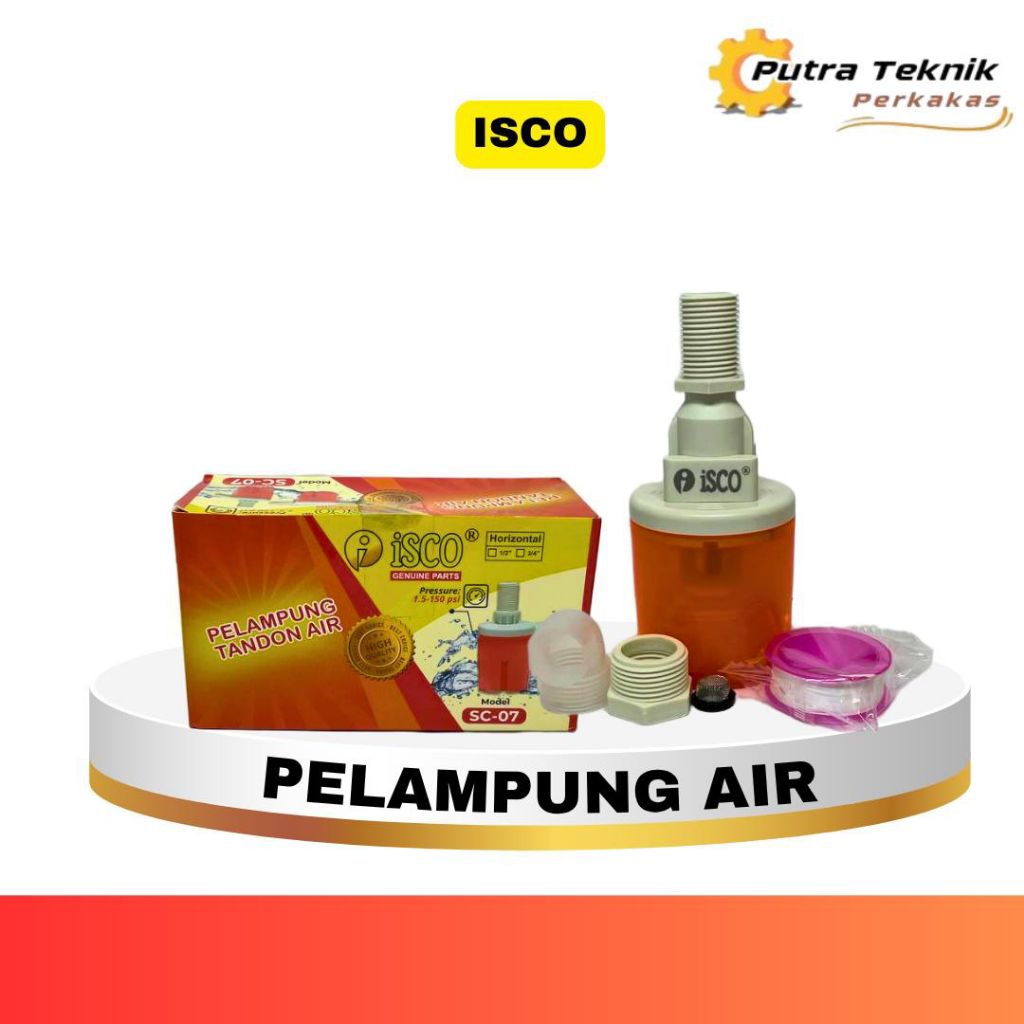 KRAN AIR OTOMATIS / PELAMPUNG KRAN AIR TANDON OTOMATIS ISCO HORIZONTAL 1/2 - 3/4 (072500045)