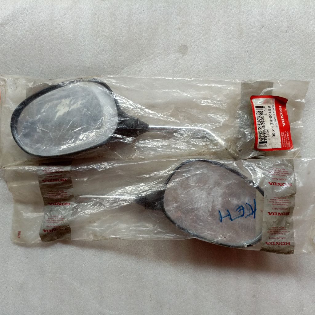 MIRROR BACK KACA SPION ASSY HONDA MEGA PRO OLD WIN 100 MUDA ORIGINAL