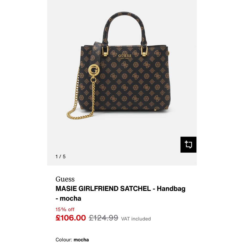 ( FUJIDINAR ) TAS WANITA BRANDED ORIGINAL - GUESS MASIE GIRLFRIEND SATCHEL HANDBAG