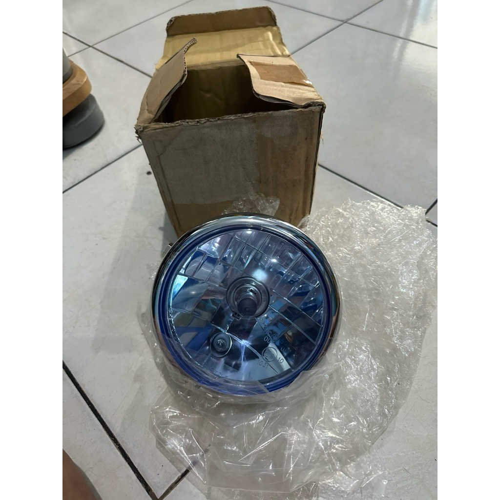 lampu jute biru blue ori taiwan