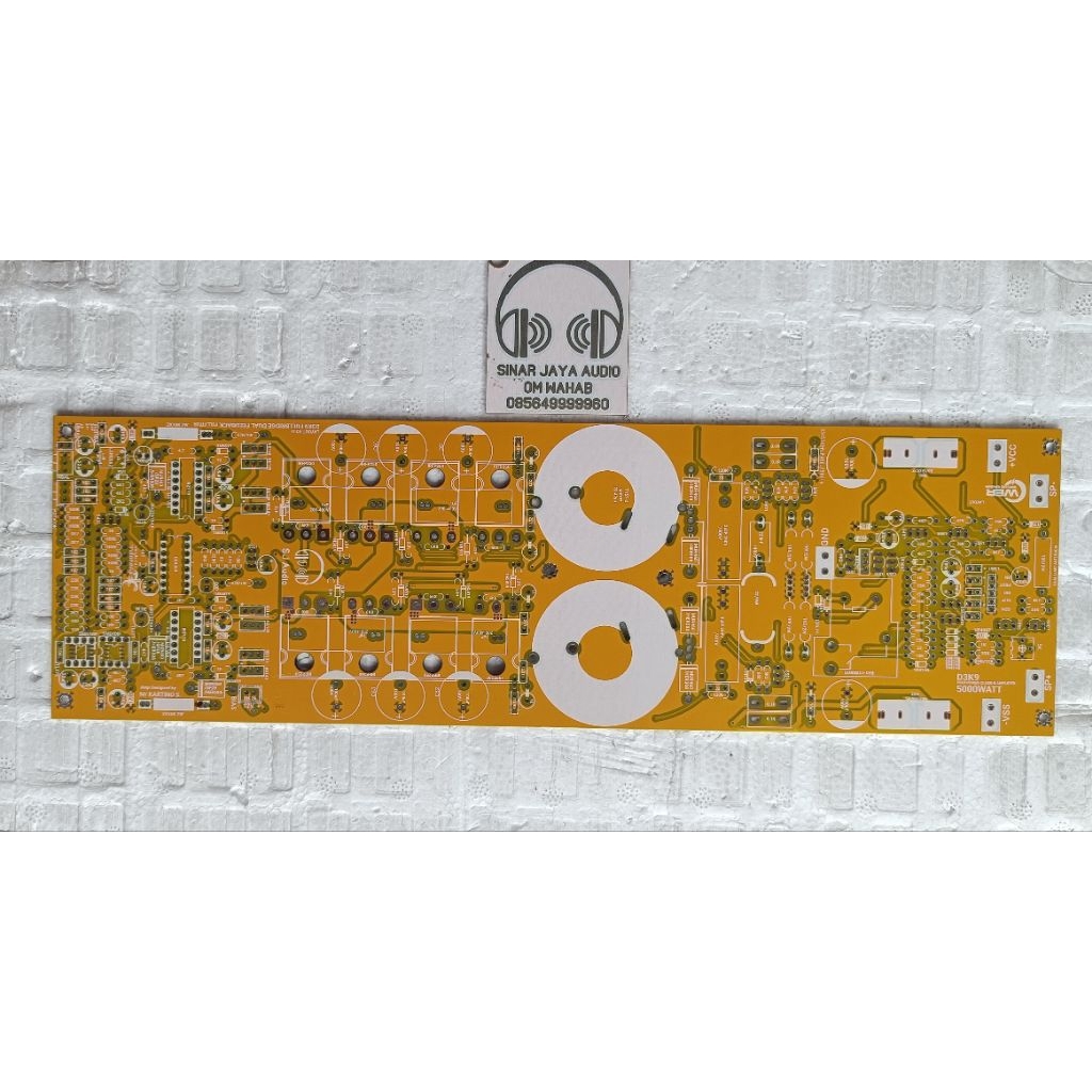 PCB Amplifier Class D fullbridge D3K9 8 mosfet tenaga badak by WER