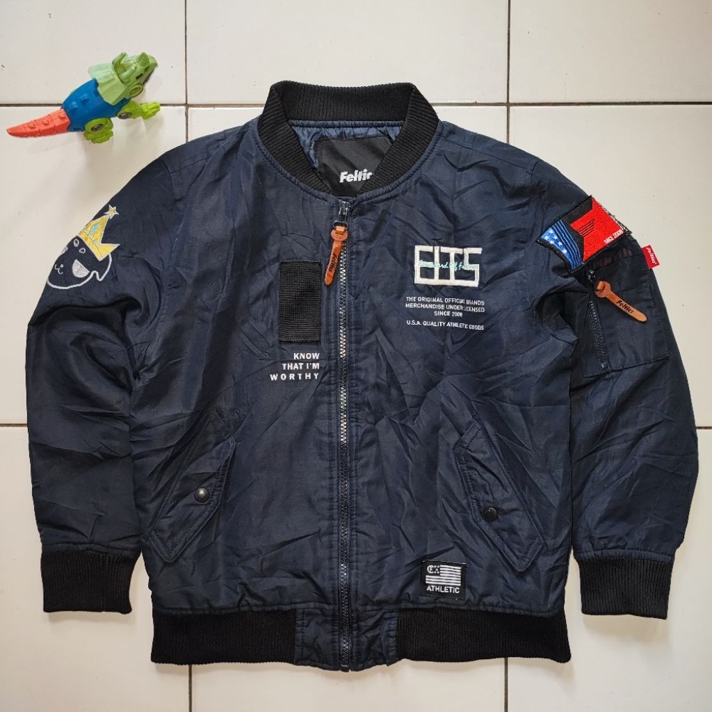Jaket Bomber Anak FELTICS Original 100% Second Military Pilot Style Outdoor Parasut Branded Preloved