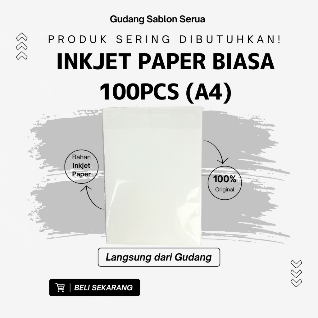 

INKJET PAPER BIASA/POLOS /KERTAS SABLON MUG