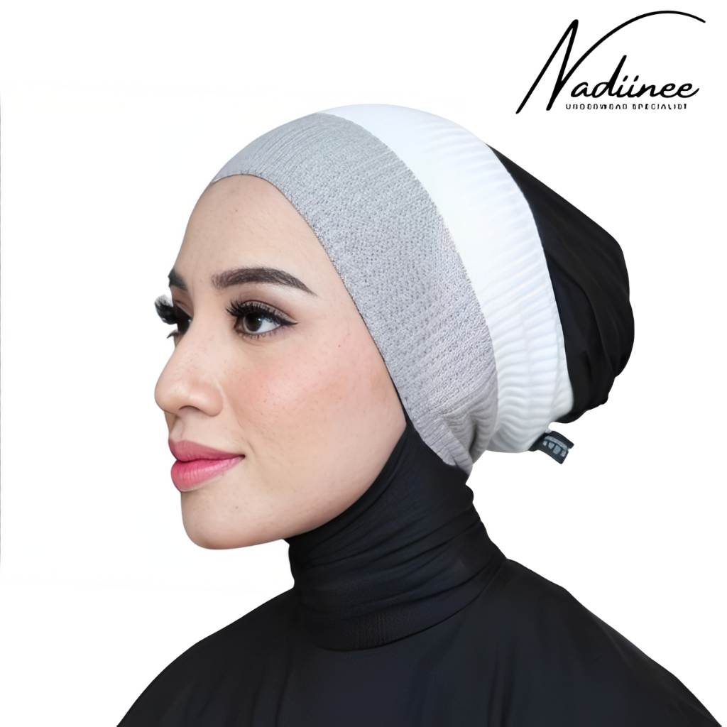 Ciput Bandana 2 Warna Rajut Premium Aksesoris Dalaman Hijab Nyaman Dipakai Berkualitas Awet