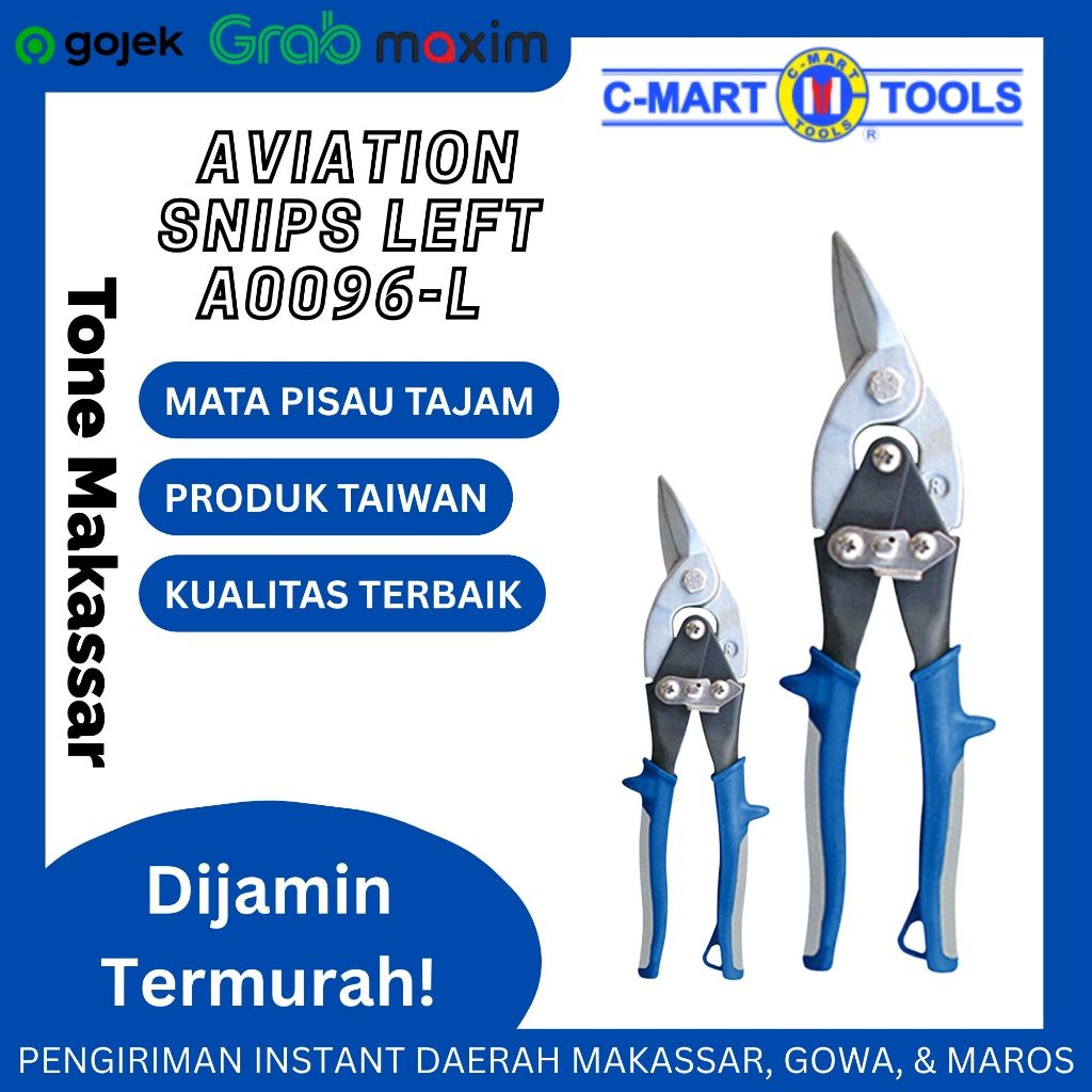 Gunting Potong Seng 10" Inch Lurus / Gunting Baja Ringan C-Mart Aviation Snips