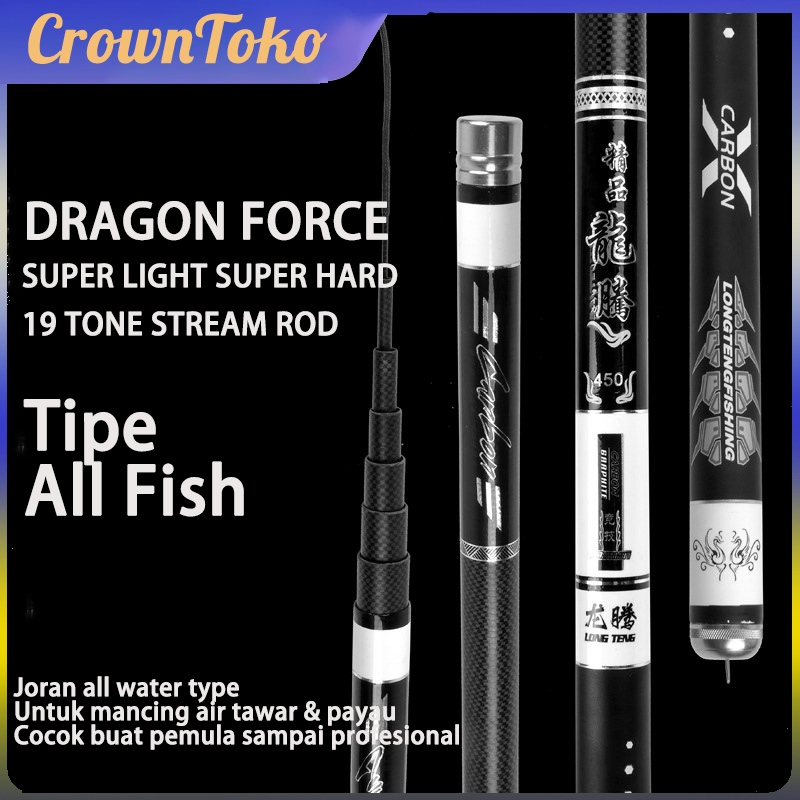 [COD/Ready] 450/540/630 Joran Tegek longteng kaku  Seri Carbon 7H 19t bonus packing pvc  WSW