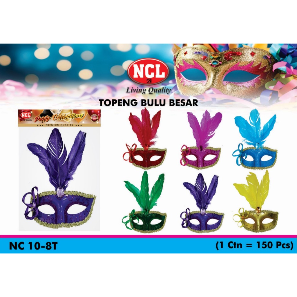 

topeng pesta / acara anak / prakaryaan ada bulu ( 3 buah biasa bukan lampu) kode nc 10- 8T