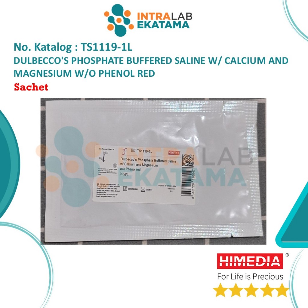 TS1119-1L DULBECCO'S PHOSPHATE BUFFERED SALINE W/ CALCIUM AND MAGNESIUM W/O PHENOL RED