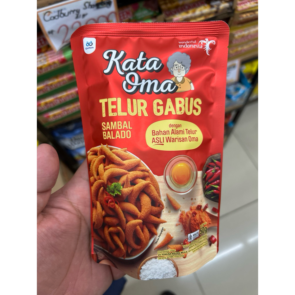 

Kata Oma telur gabus rasa balado 50gram