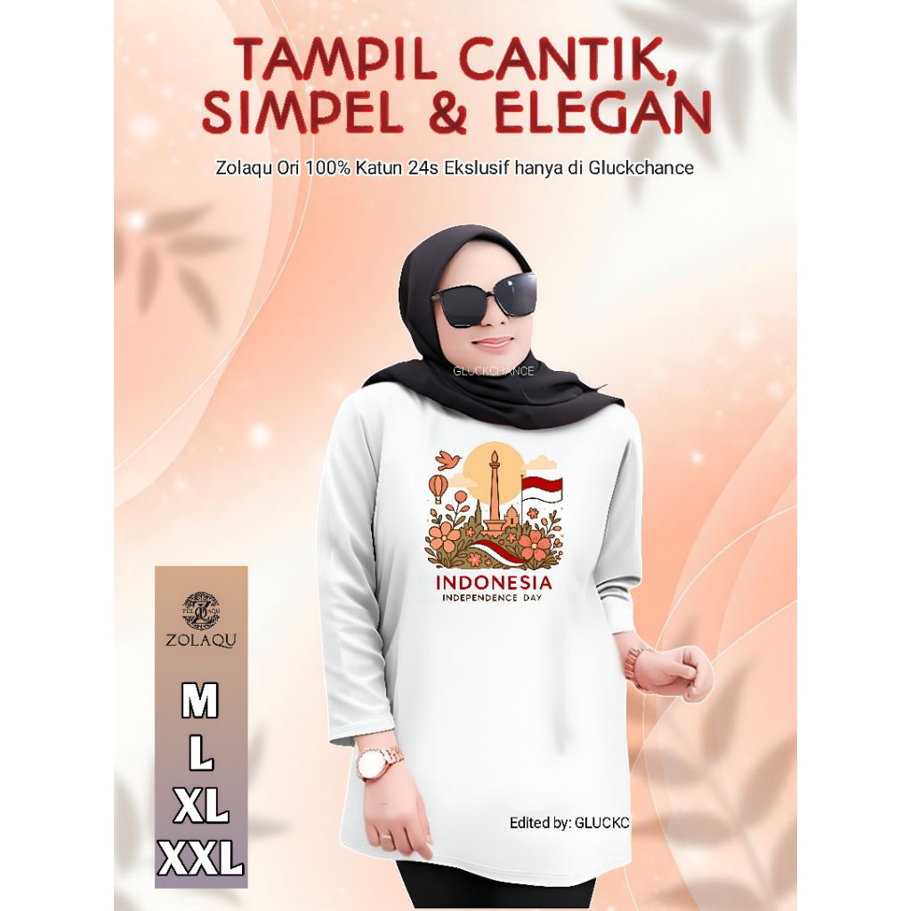 Kaos Putih Zolaqu Original Lengan Panjang Viral Tiktok Agustusan Outdoor Indoor Style Kekinian 2025