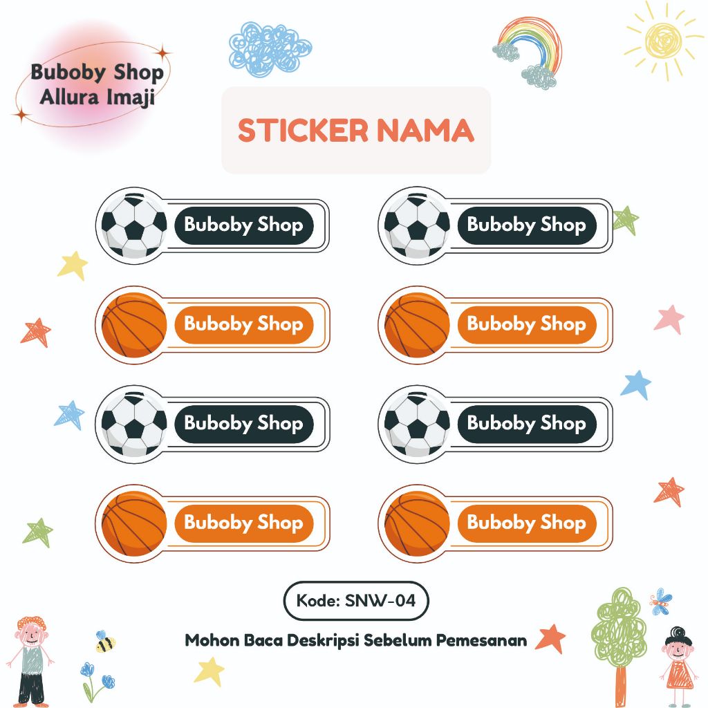 

Sticker Nama SNW-04