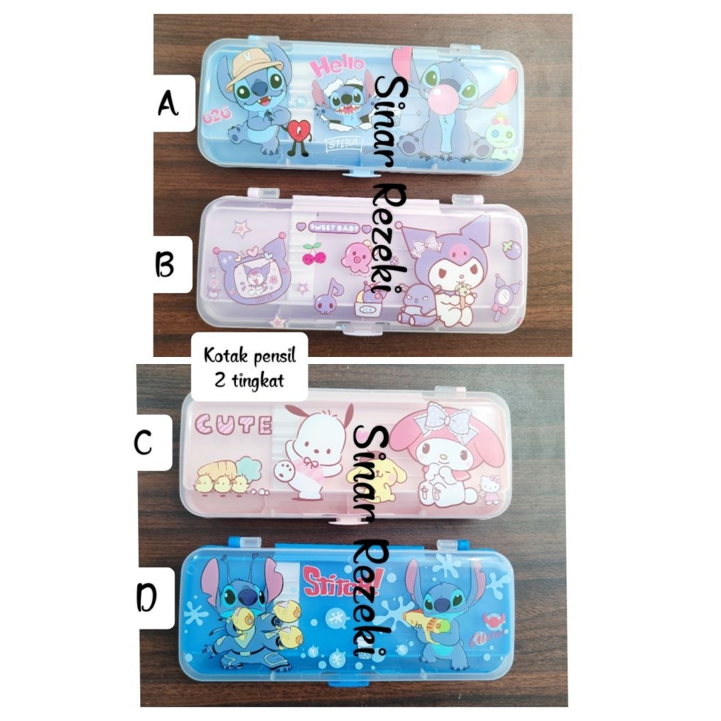 

1 buah!!3288! Kotak pensil stitch kuromi cinnamorol/tempat pensil anak sekolah murah lucu/kotak pensil fancy