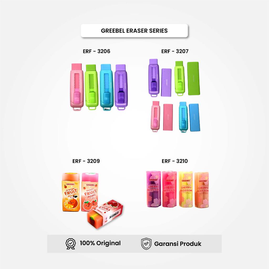 

Eraser Hapusan Stip Greebel (PCS) Penghapus Pensil
