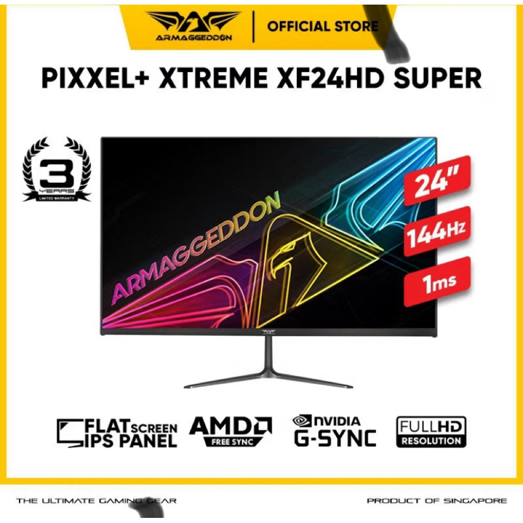 Monitor Armaggeddon Pixxel+ XF24HD 144Hz Refresh Rate