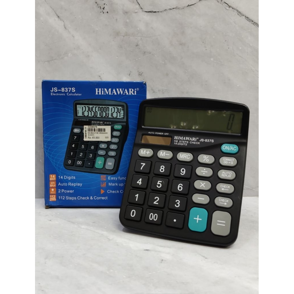 

KALKULATOR HIMAWARI JS-837S / KALKULATOR ELEKTRONIK / KALKULATOR 14 DIGIT - HIMAWARI