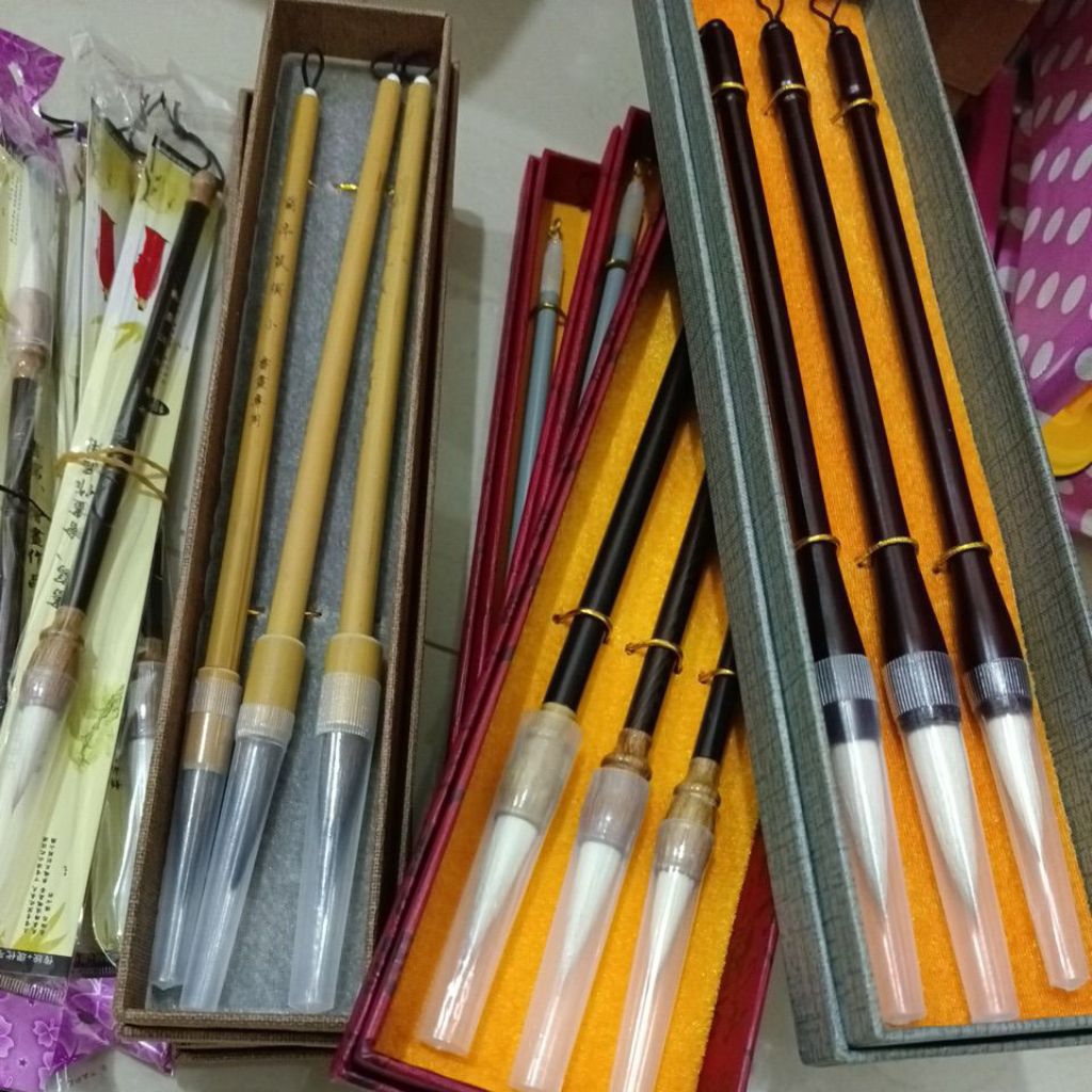 Kuas Set Menulis Karya Kaligrafi Sekolah Belajar Mandarin Dari UKuran Kecil ke Besar Berkualitas