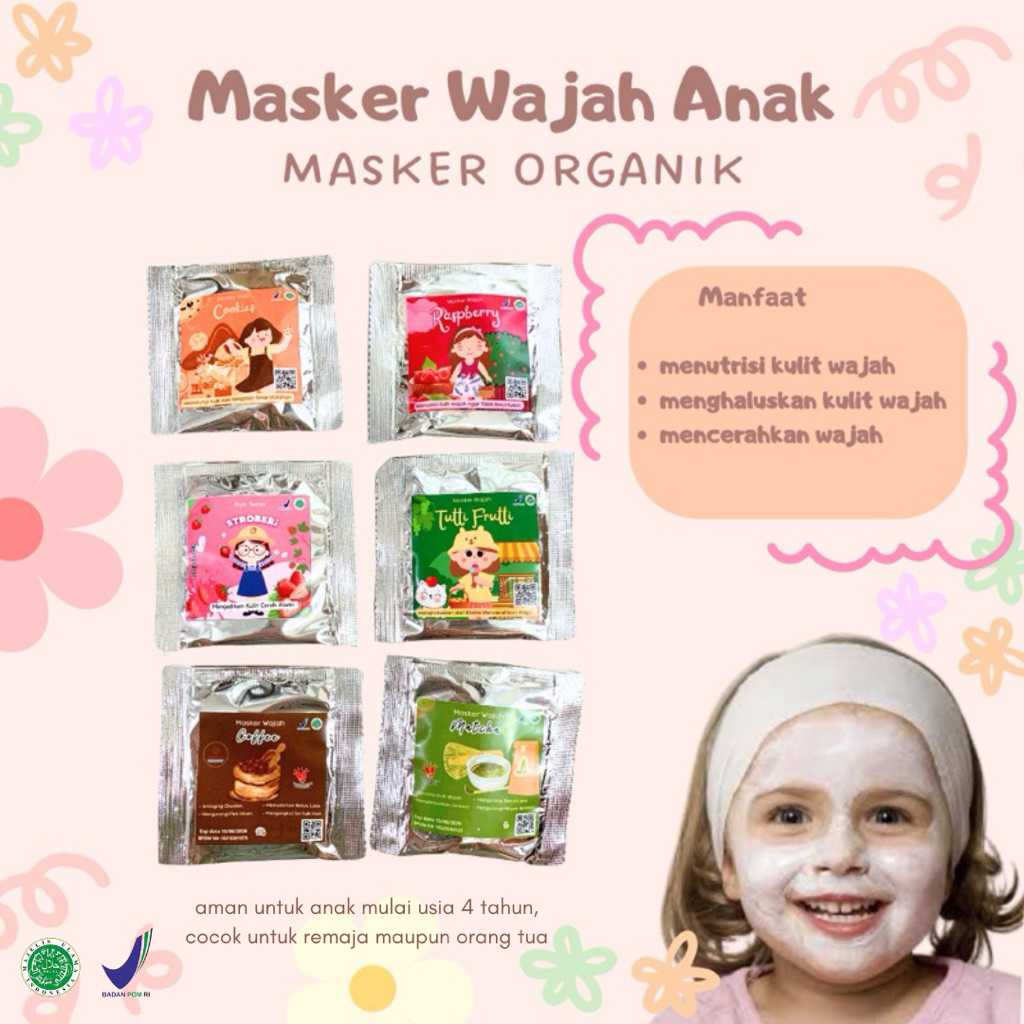 Masker Wajah Anak Organik