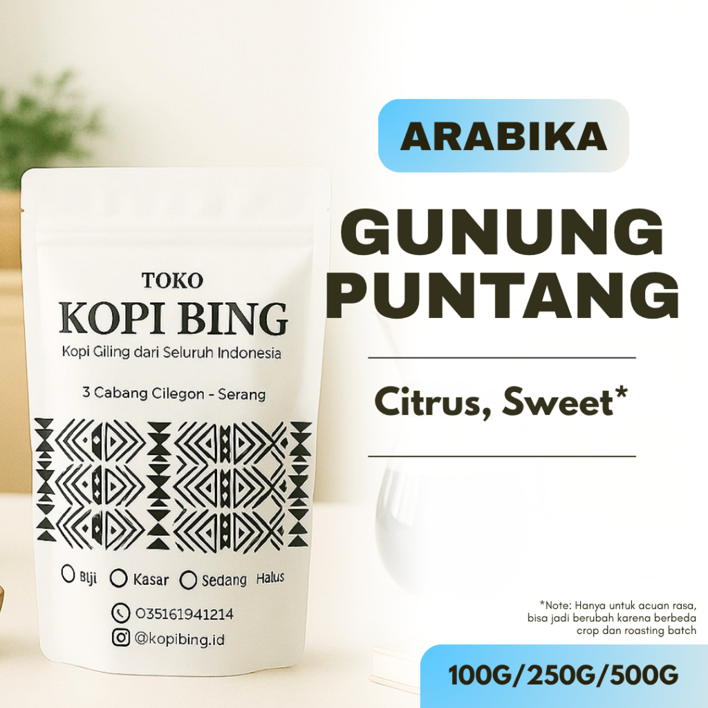 

Kopi Bing Kopi Arabika Gunung Puntang 100gr 250gr 500gr