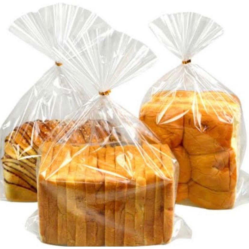 

Packaging Plastic Roti tawar bening 10pc / 30x36x6cm toast + twist tie