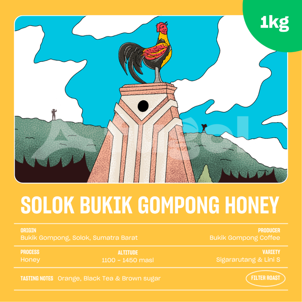 

Kopi Arabika Jawa Barat SOLOK BUKIK GOMPONG HONEY (1 KG) Single Origin Specialty Coffee Arabica Beans