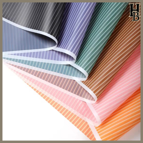 

20 LEMBAR Flower Wrapping Garis Line Kertas Buket Bunga Florist Cellophane 6002