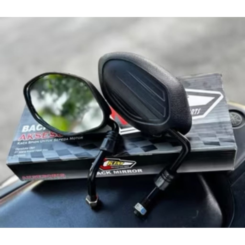 Sepasang Spion BEAT X1 - Kaca Spion Assy Beat Tangkai Model  X1 Thailand Universal Honda Vario Beat 