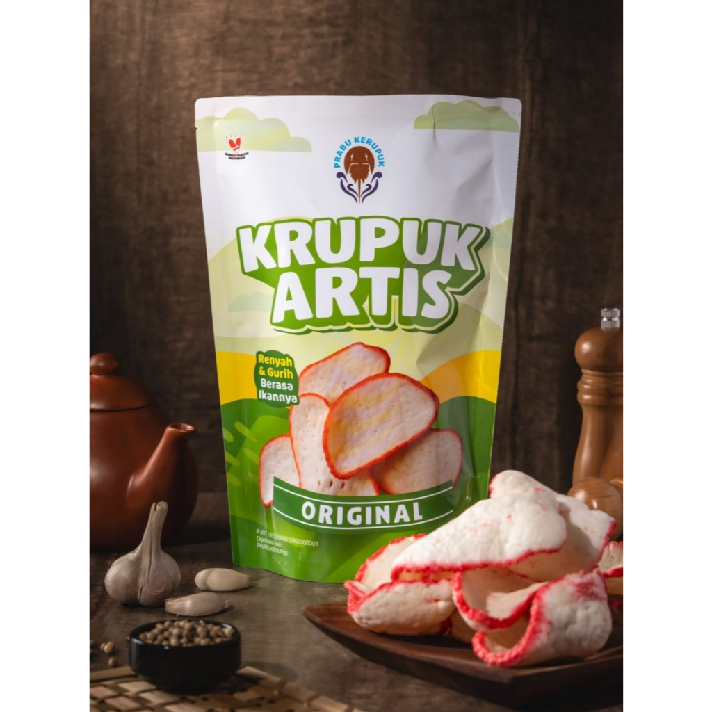 

Kerupuk Artis Ikan Tenggiri/Makanan ringan kerupuk ikan/Cemilan ikan