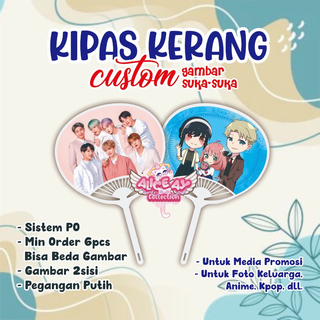 Hand Fan Custom Anime Kpop