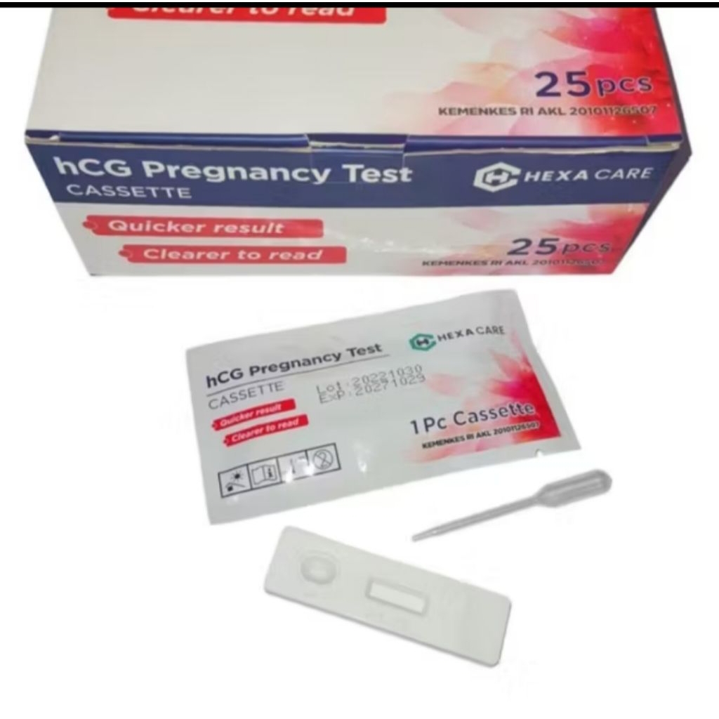 HCG Tes kehamilan- test pack type cassette HEXACARE