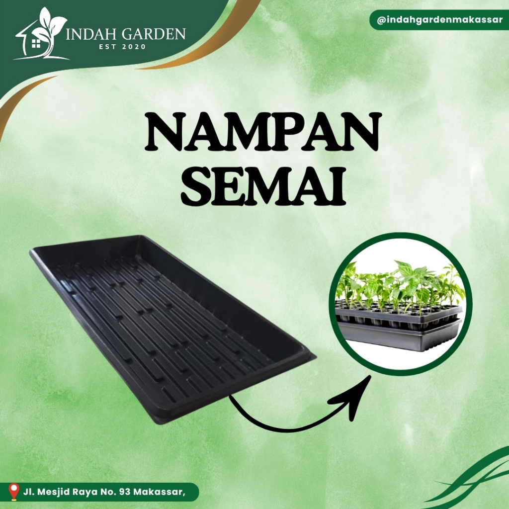 Nampan semai alas tray traypot biji benih nampan baki seedling (talang Tray Semai)