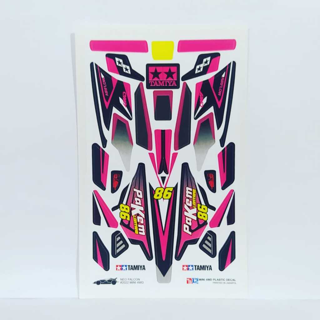 Stiker Neo Falcon - Pakem Klontang - Body Hitam Kombinasi Pink - Vinnyl