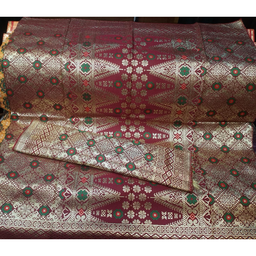 songket tenunan mesin motif lepus rakam