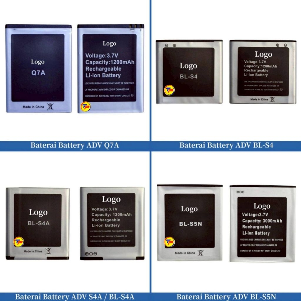 Baterai - Battery Advan Q7A - BL-S4 - S4A - BL-S4A - BL-S5N
