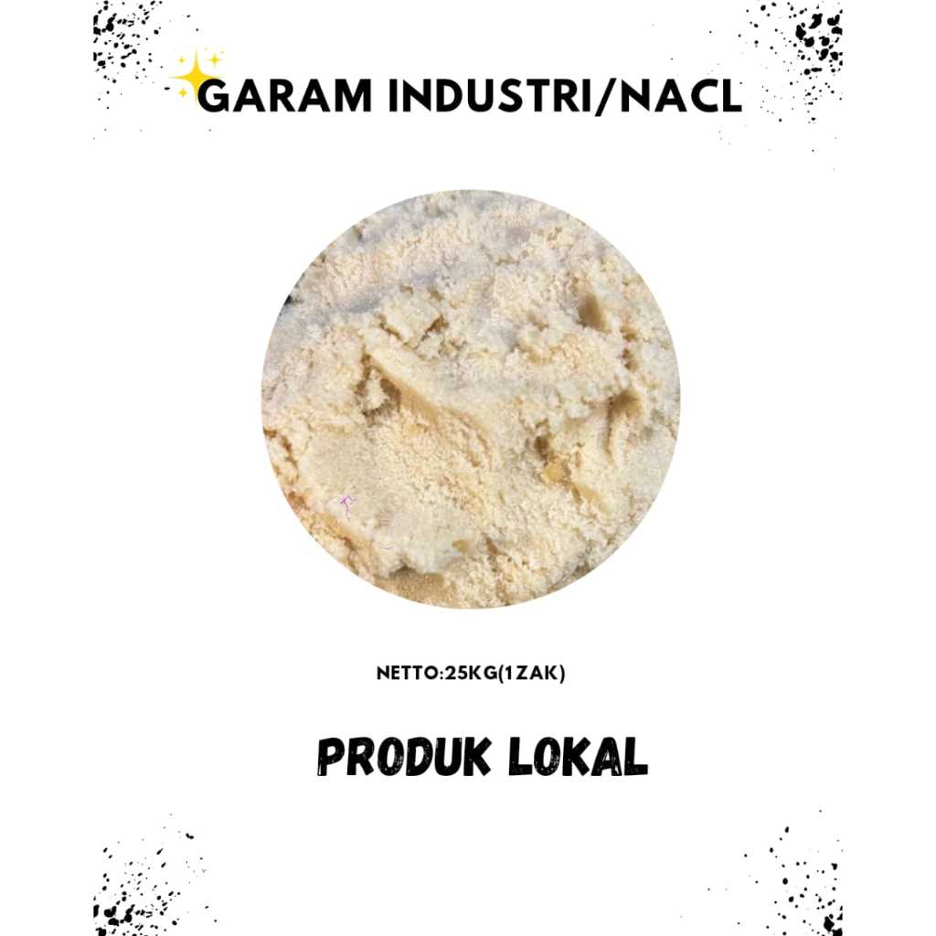 

Khusus Gosend/Grab Garam Industri/Garam Halus/Nacl 25kg Lokal Kuning