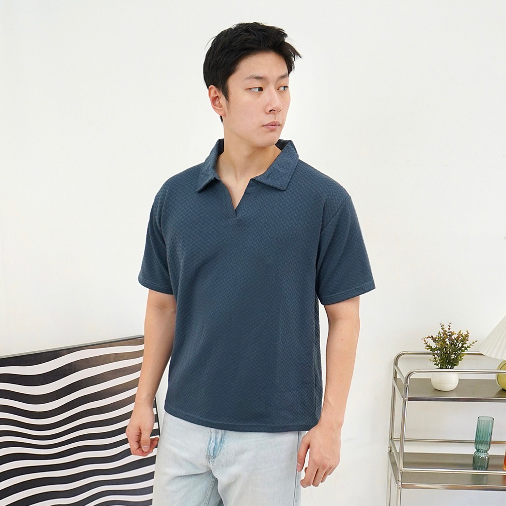 MARLEY Kaos Polo Shirt Pria Knit / Rajut Atasan Berkerah Cowo