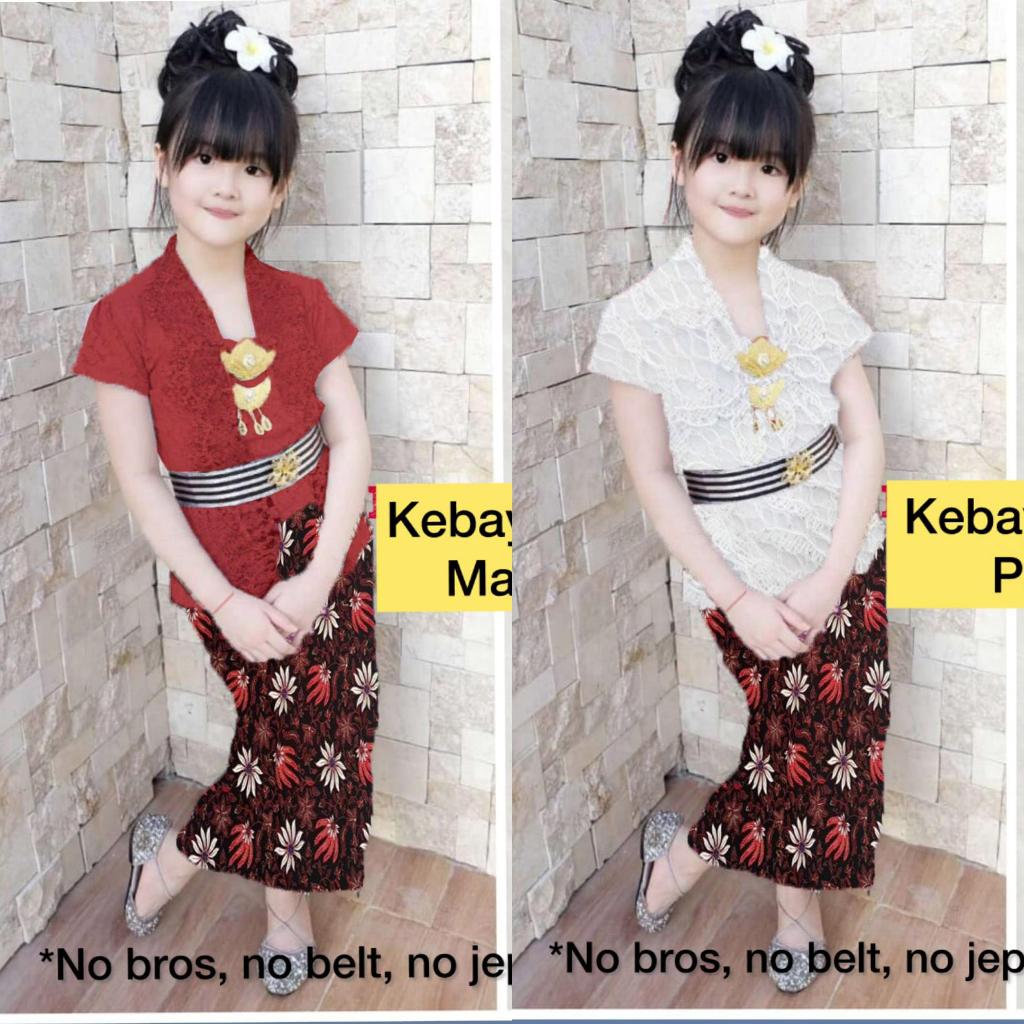 Baju Setelan Kebaya Anak Tanggung Sekolah TK SD Acara Kartini Pawai Karnaval Merah Putih Wisuda