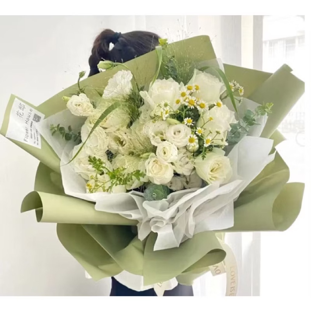 

Ecer Termurah Cellophane kertas buket full colour doff matte