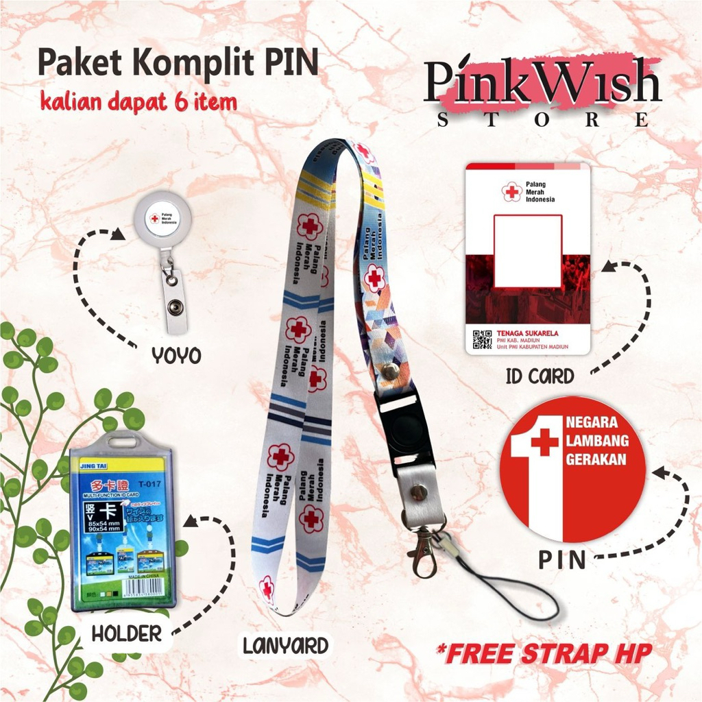 

Lanyard PMI BIRU / Tali idcard PMI BIRU [Ready stock] Termurah