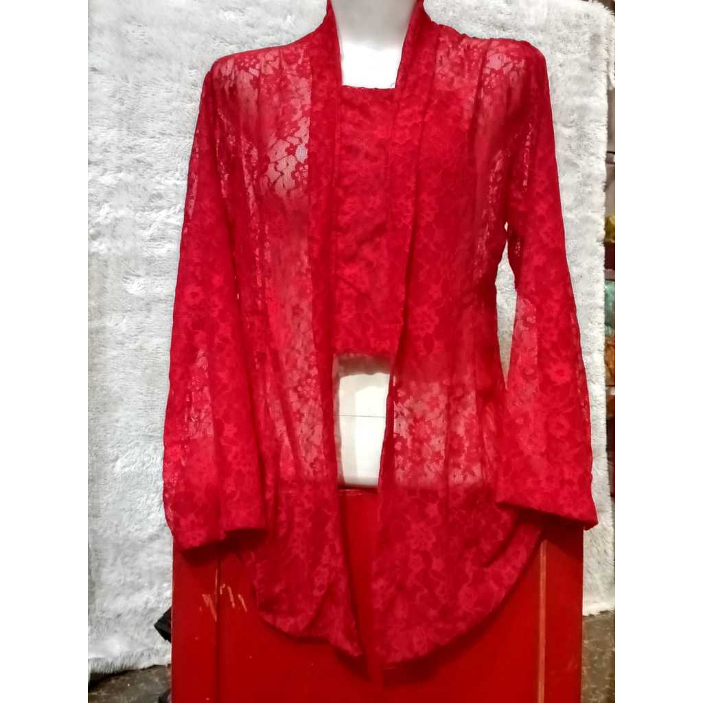 Atasan wanita model kebaya bahan brokat premium/kebaya wanita brokatkekinian trend 2025/baju wisuda 