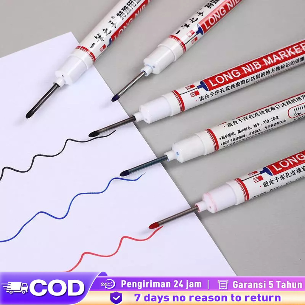 

10PCS Long Head Marker Anti Air Long Nib Marker Multiguna Spidol Kepala Panjang 20mm