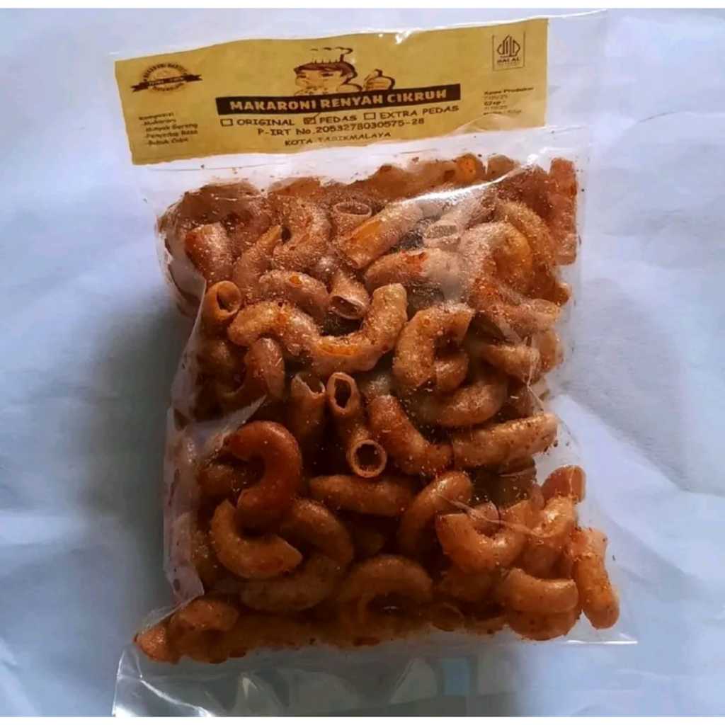 

10 pcs 50gr Makaroni Renyah Cikruh – Original / Pedas / Extra Pedas | Camilan Gurih Asli Tasikmalaya