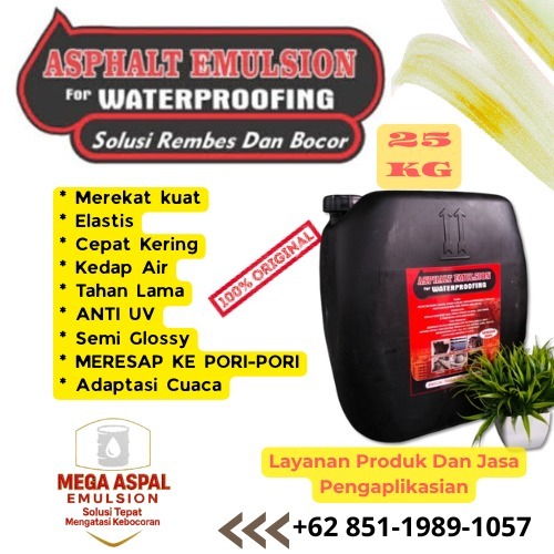 Aspal cair anti bocor 25 kg, Aspal Cair Emulsion Waterproofing, Aspal Cair Anti Rembes 25kg