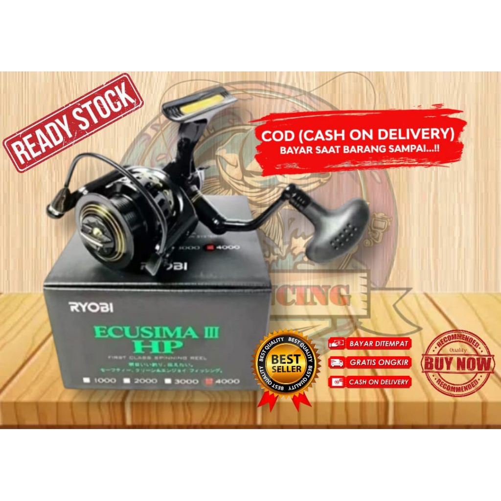 Ryobi Ecusima III Hp 4000 Reel/Ril Pancing Power Drag 5kg