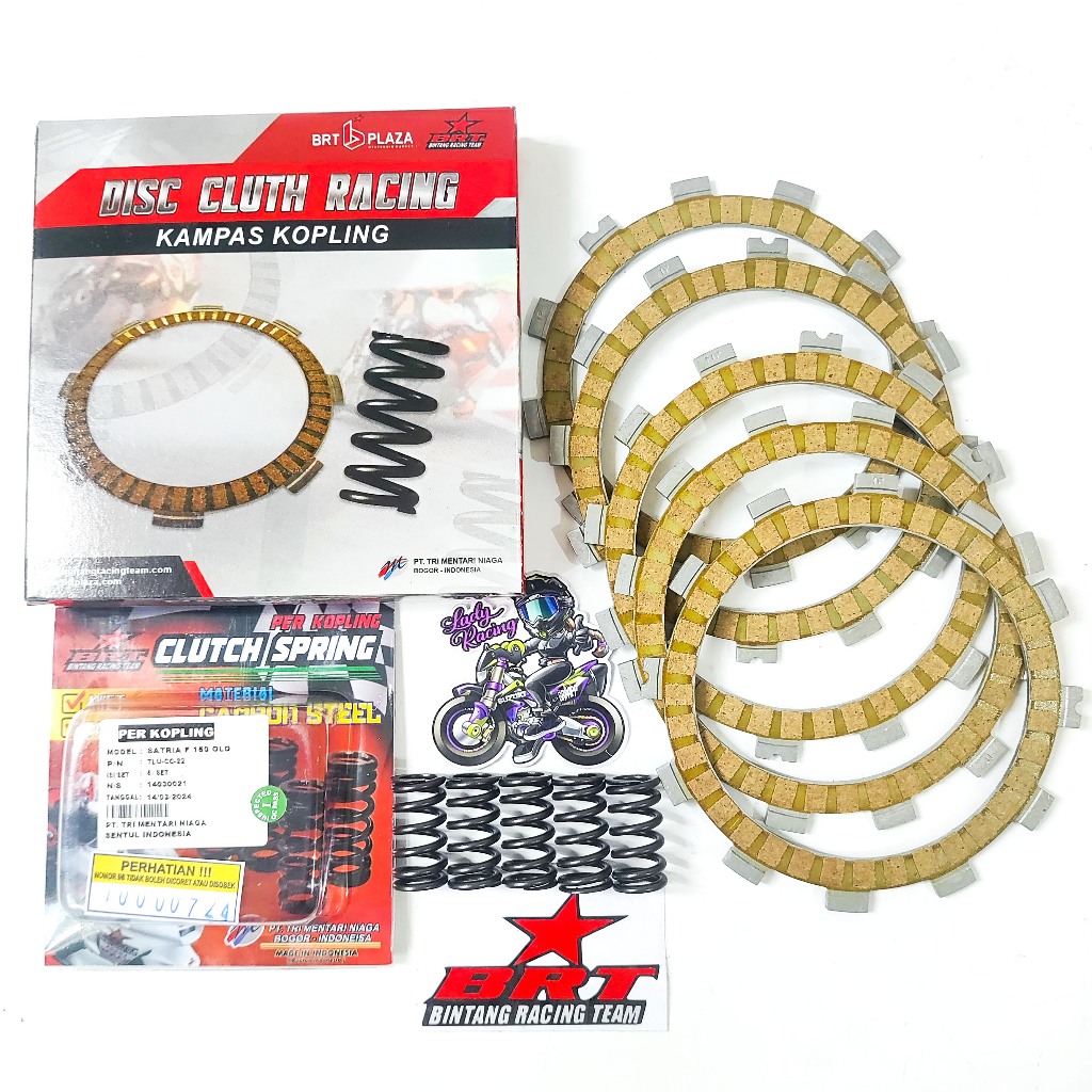 PAKETAN KAMPAS & PER KOPLING BRT SATRIA F FU FI 150 KARBU GSX 150