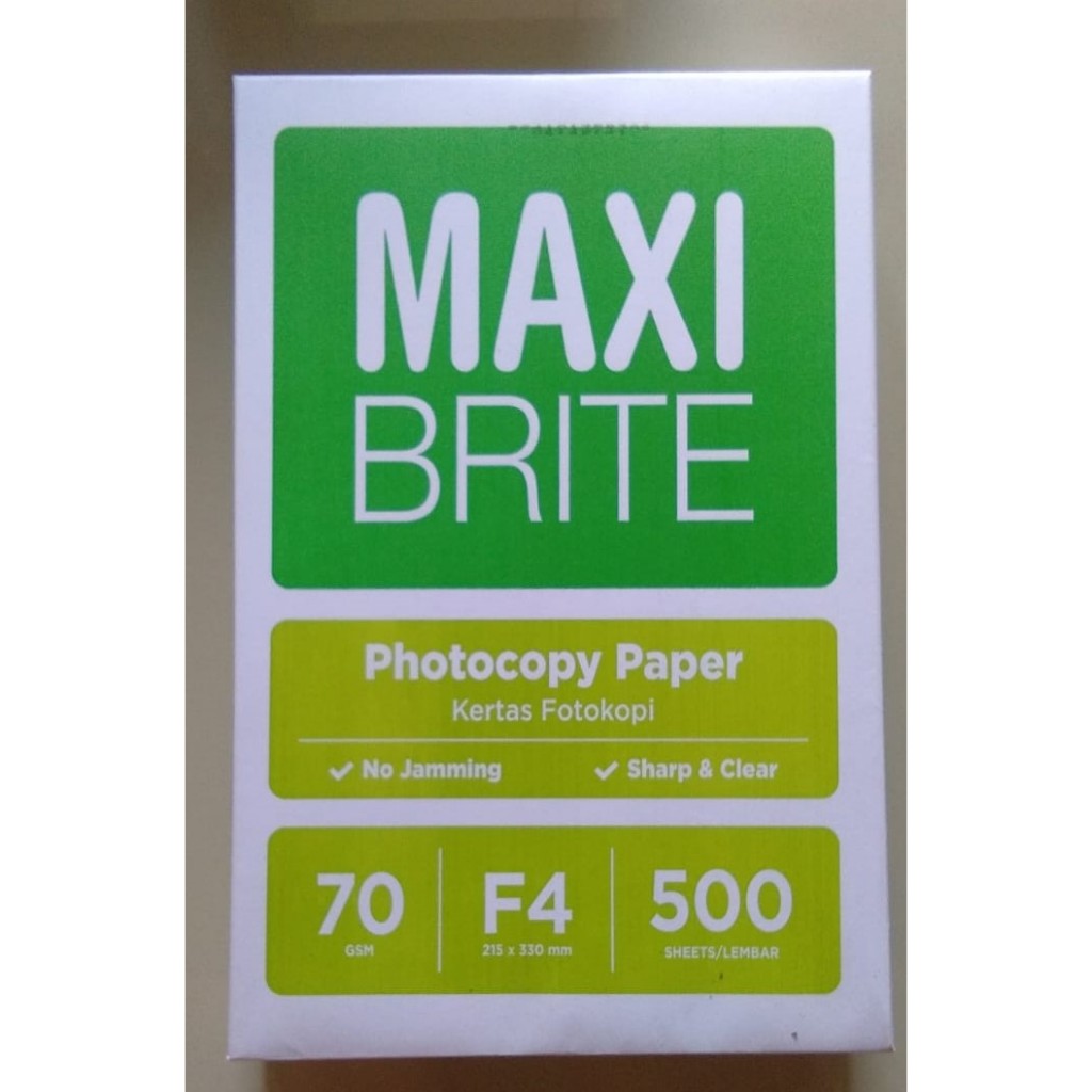 

Kertas HVS MAXI BRITE F4 70 GSM eceran 100 Lembar