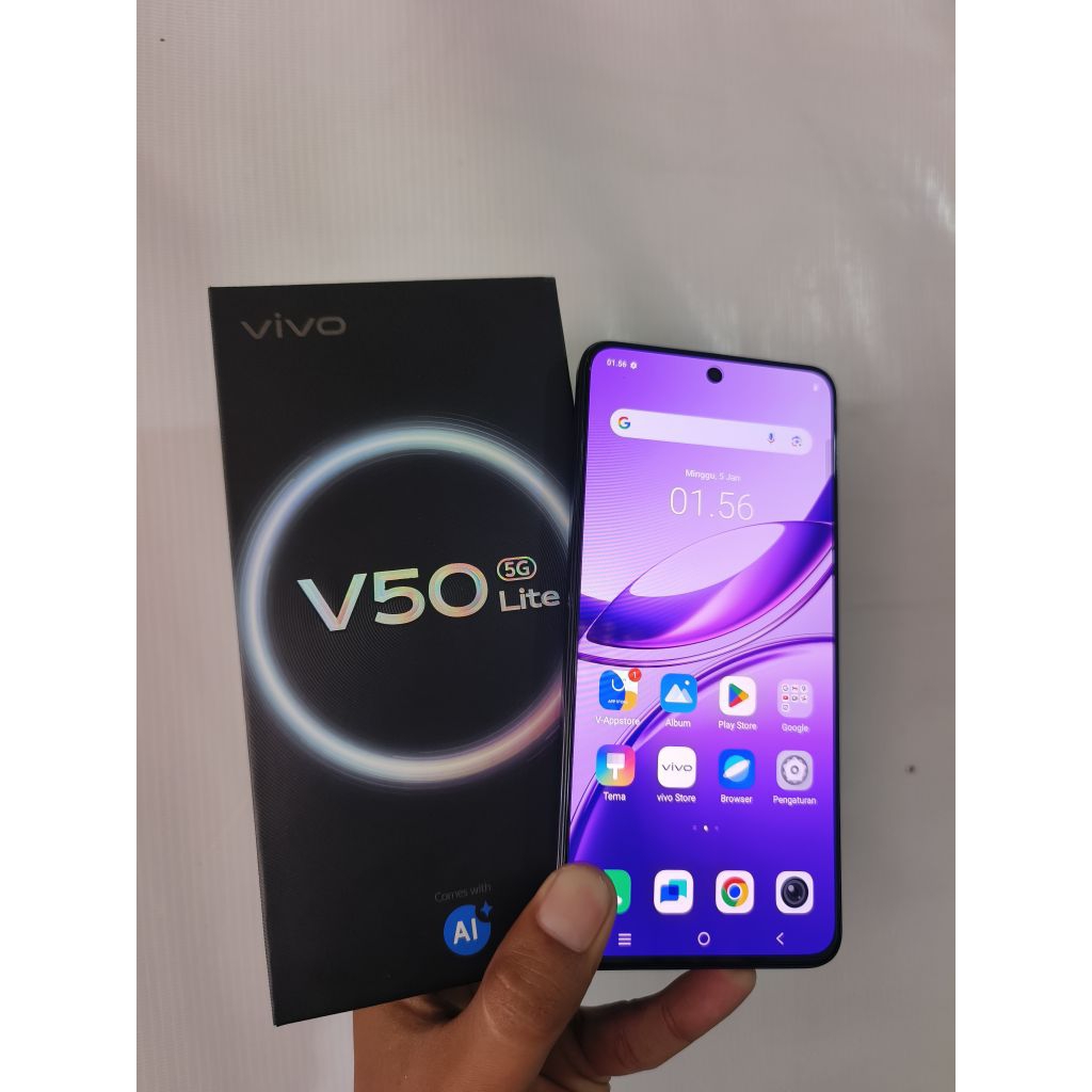 vivo v50 lite 5g 8/256 second lengkap mulus garansi panjang
