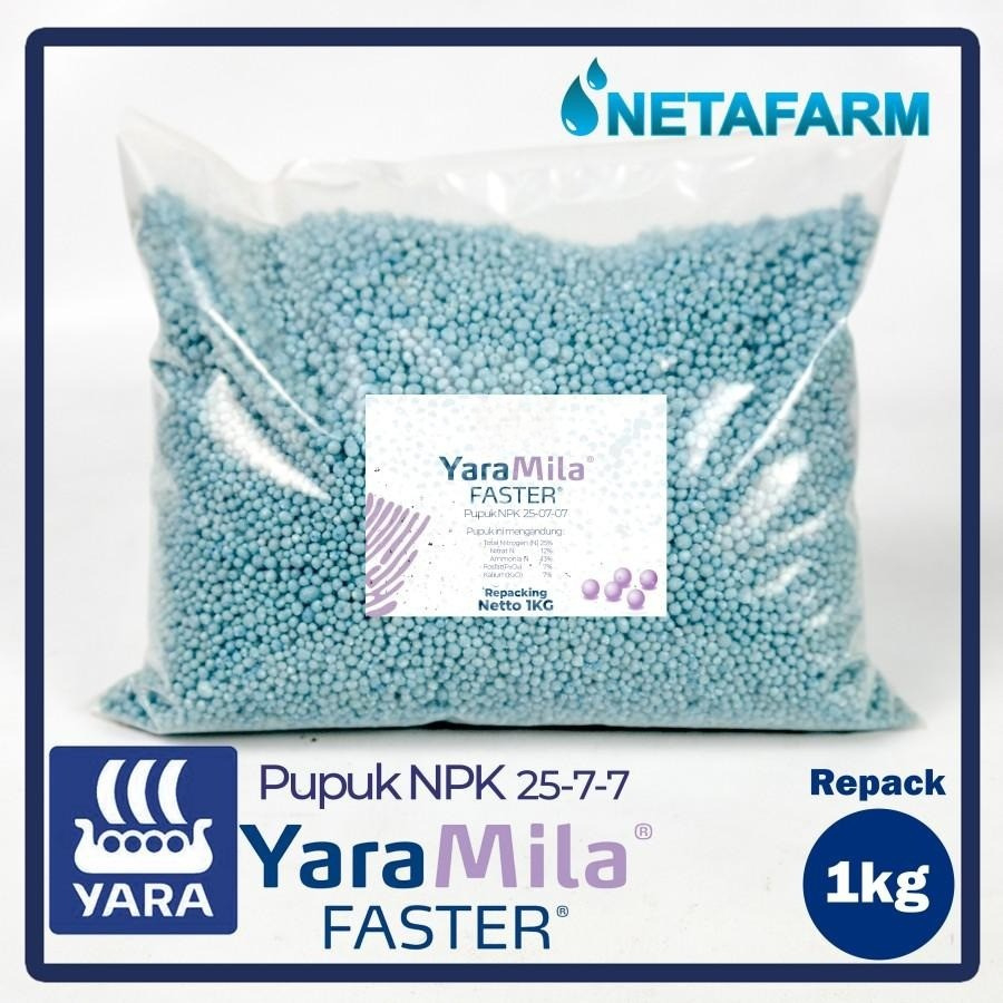 Pupuk NPK 25-07-07 YARAMILA FASTER Repacking 1kg