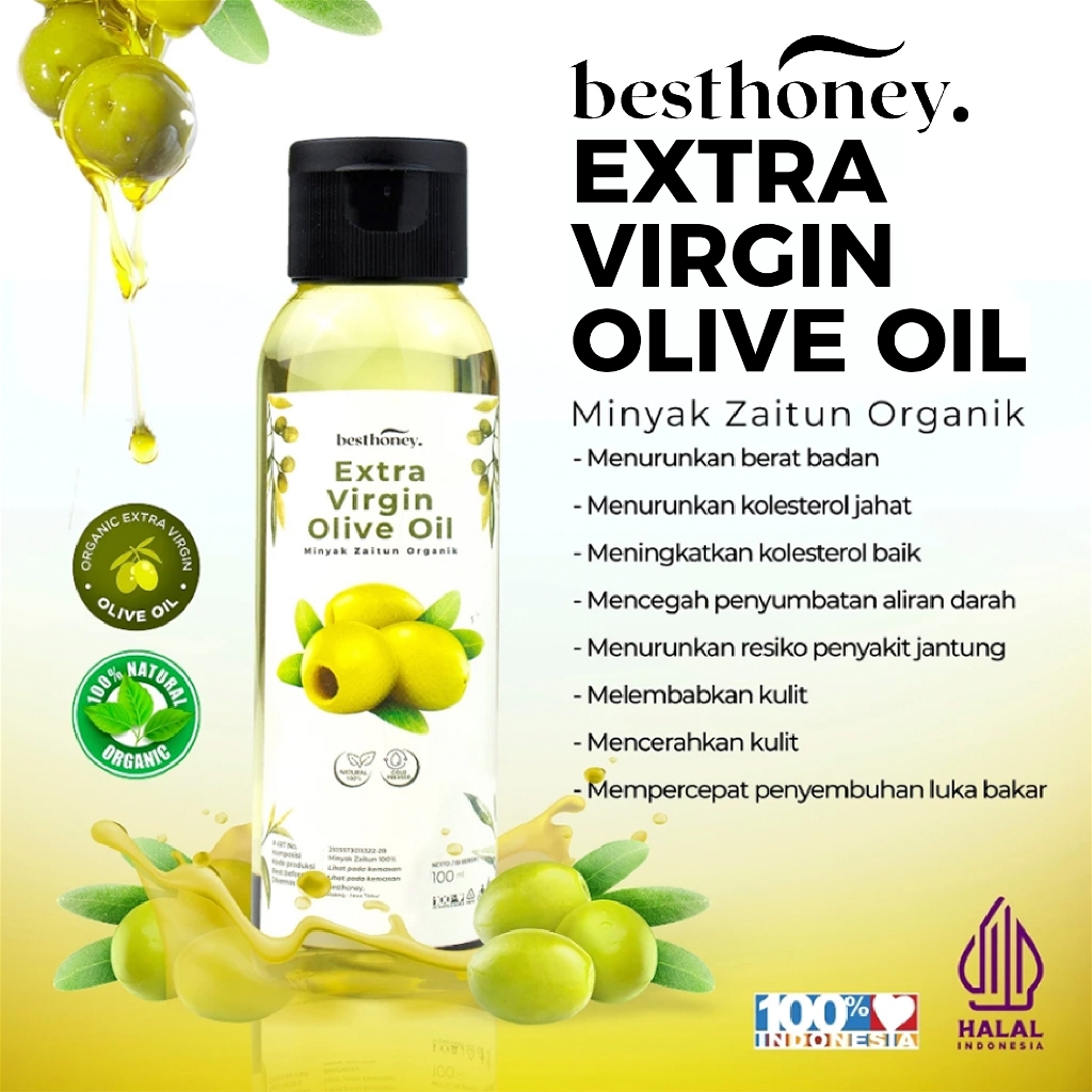 

Best Honey Extra Virgin Olive Oil Minyak Zaitun Organik Untuk Masak 75ML - 500ML