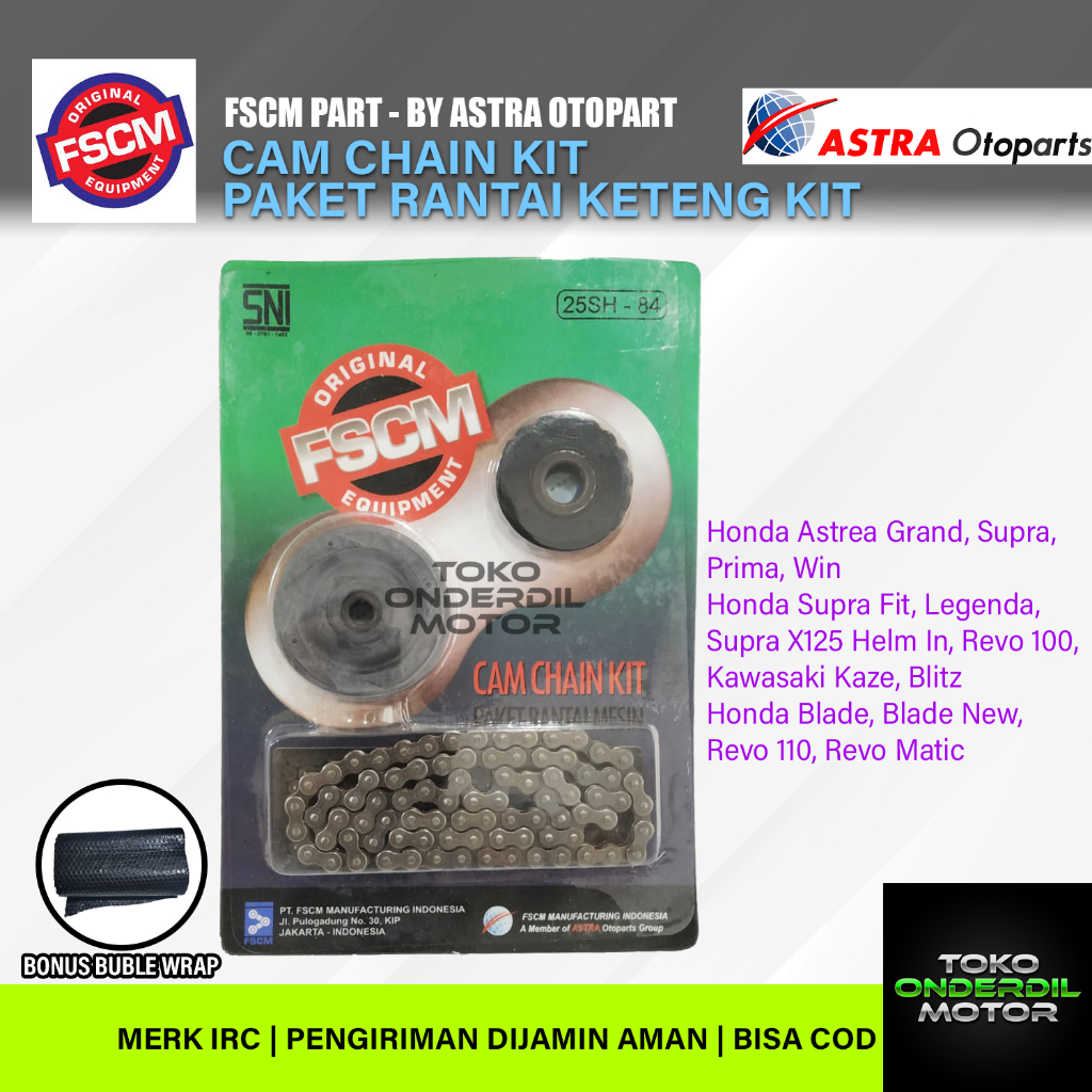 FSCM Rantai KAMPRAT Keteng Mesin Set Honda ASTREA STAR | PRIMA | GRAND | WIN / Rantai Keteng Grand S