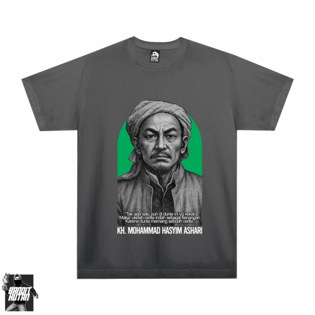 Kaos Hitam KH Hasyim Ashari Bandi Hutan Limited Edition